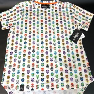 Brooklyn Standard Colorful Luchador Masks Tee L